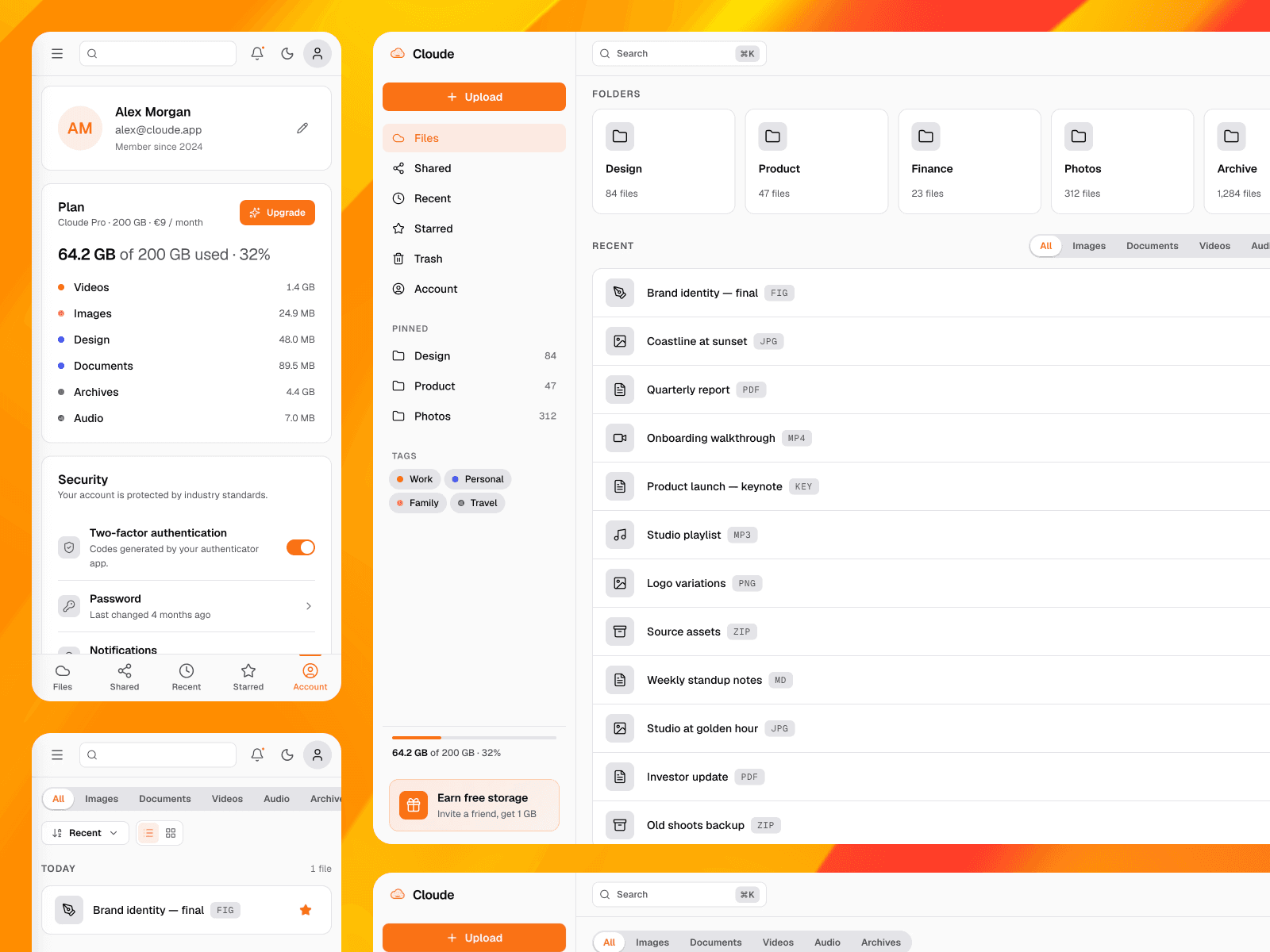 Cloude. A consumer cloud, encrypted on the device.