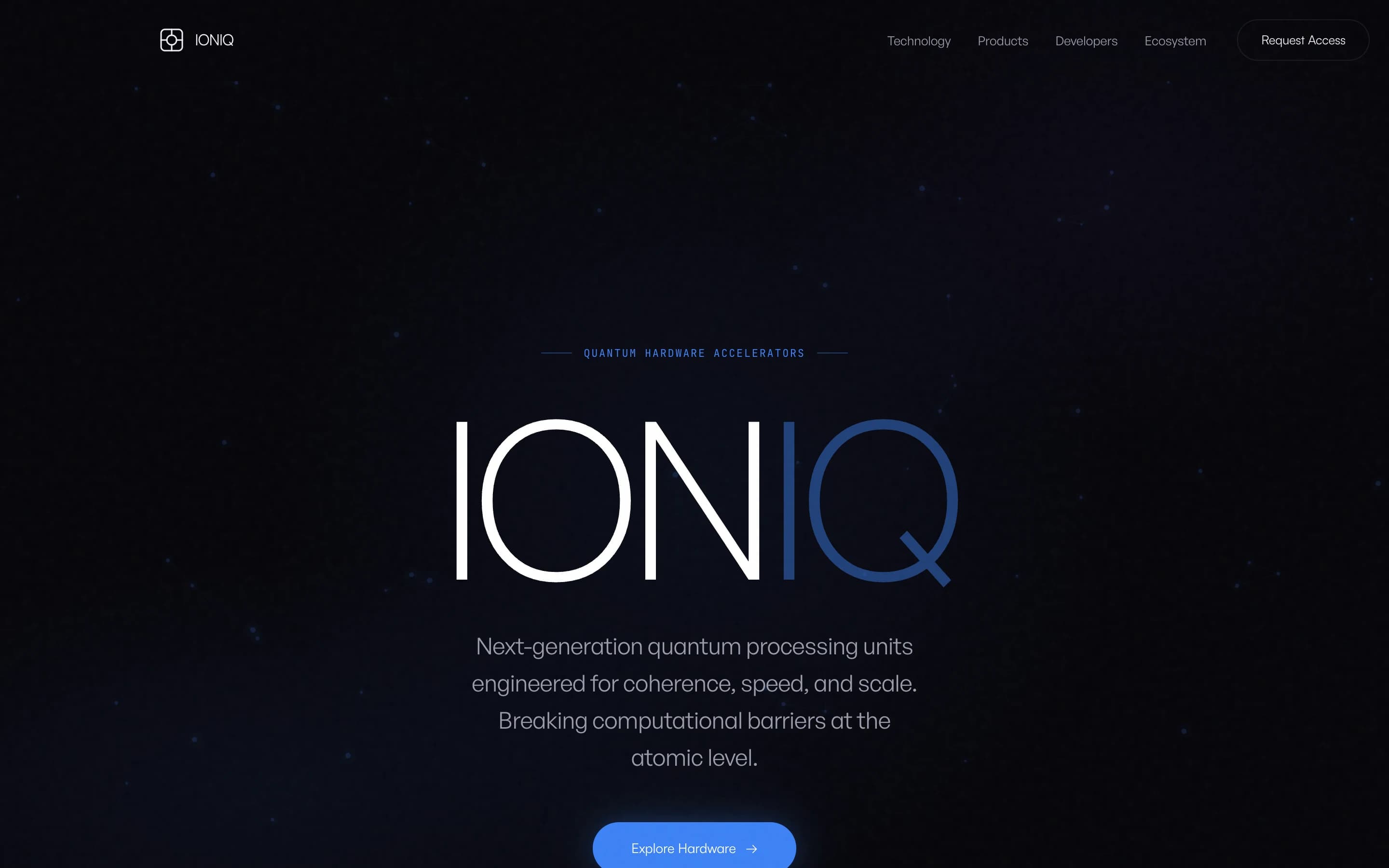 IONIQ. A brand for hardware that runs colder than space.