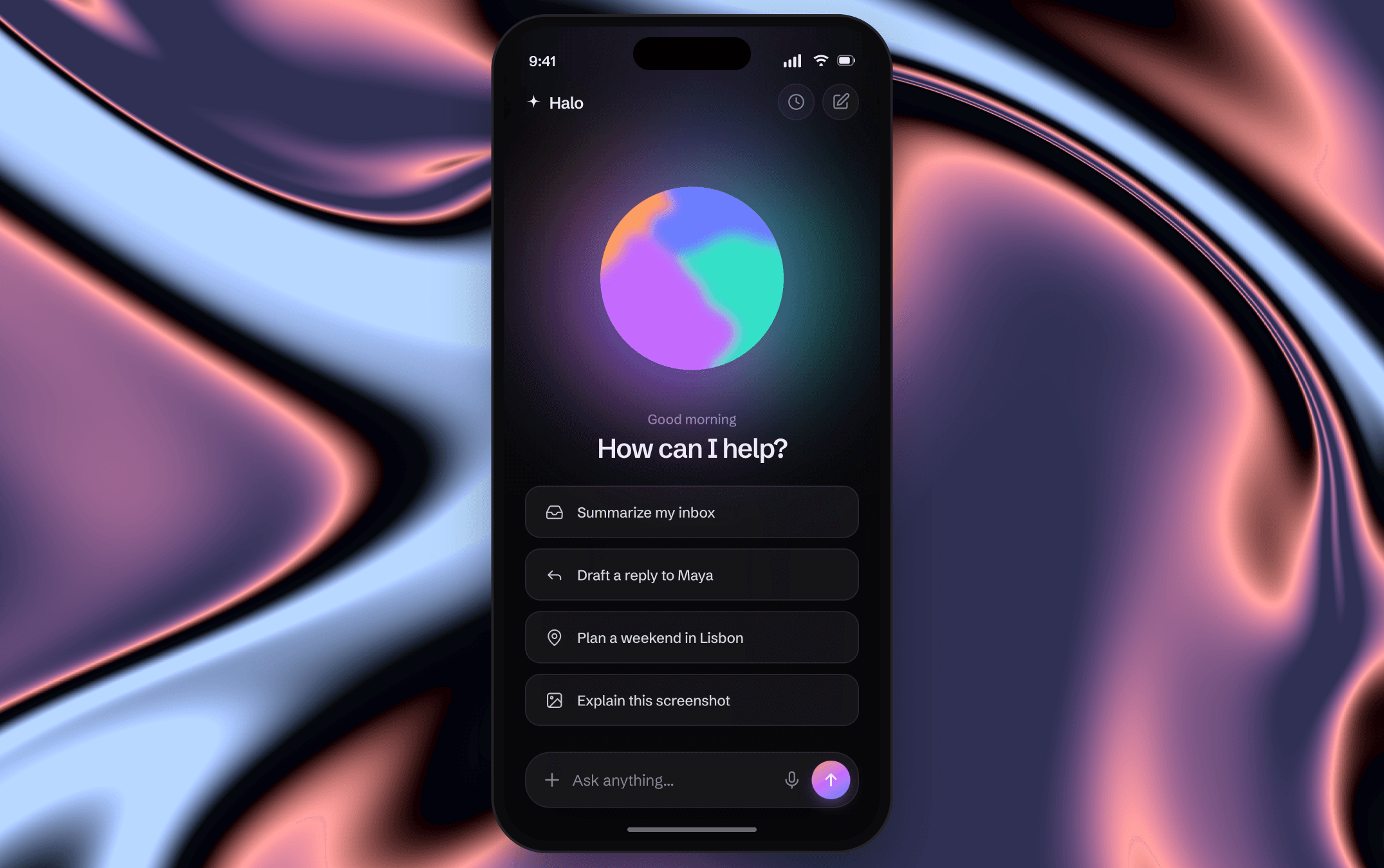 LUX, a prototype app interface